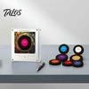 Interactive Refrigerator Magnet Magnetic Music Player, NFC Enabled Vinyl Record Fridge Magnet, Acrylic Decorative Box with LED Light, Decoration