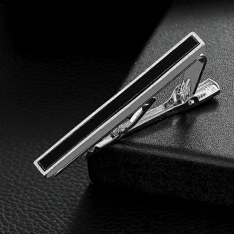 Fashionable and trendy men's tie clip, alloy metal tie clip, business tie clip accessory, source T1069-BL