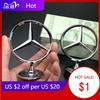 Bilklistremerke For Mercedes Benz 44MM Krom Bil Stjerne Hetteemblem Frontemblem Logo for Mercedes Benz C E S Klasse W204 W205 W212 W21