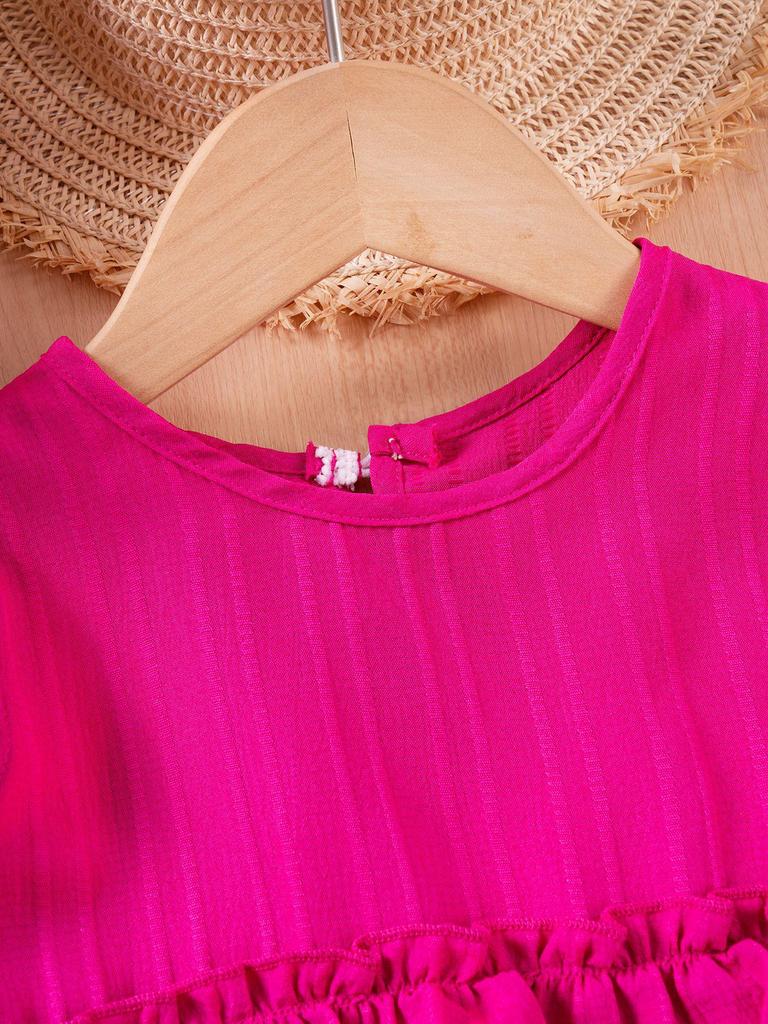 2025 Girls' Sleeveless Ruffle Shorts Set - Lightweight and Breathable for Summer