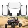 X Autohaux UTV Rear View Center Side Mirror Set 1.75" 2" Clamp for Polaris Kawasaki Can-Am for Arctic Cat for Yamaha for Honda