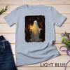Cute Ghost Holding Candle Funny Halloween Gothic Vintage T-Shirt Unisex T-shirt 5