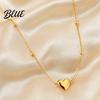 Durable Fashion Jewelry Heart Charm Necklace Women Love Skin-friendly