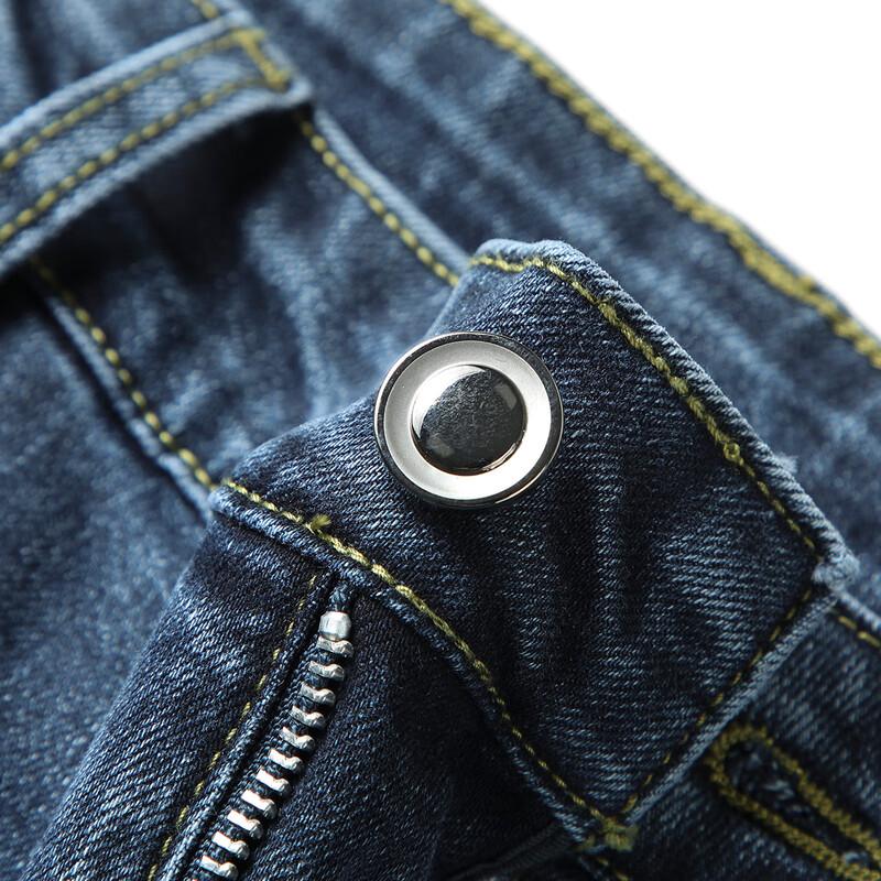 JOW Men's Autumn/Winter Thick Straight-Fit Stretch Denim Jeans