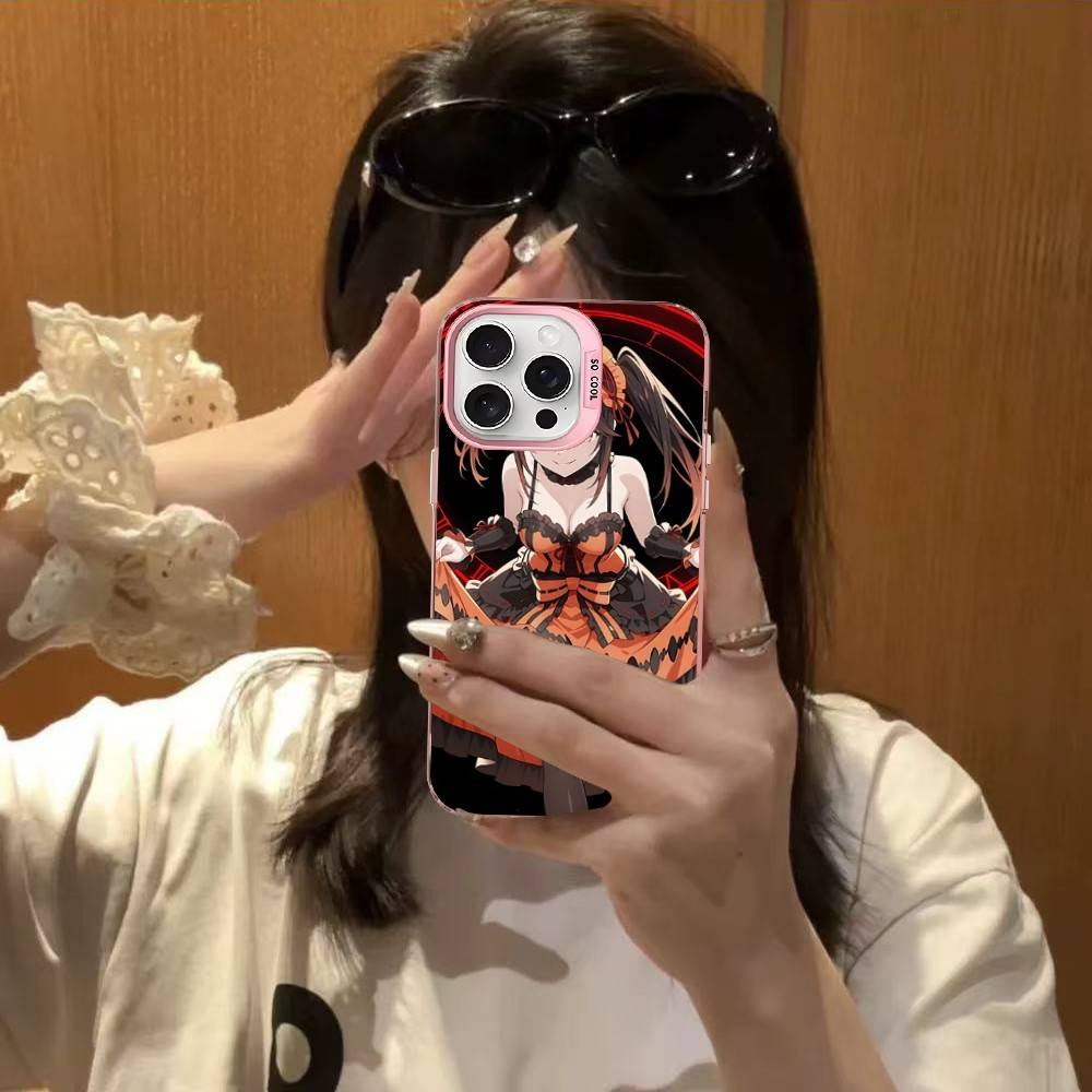 Date A Live Cartoon Phone Case For IPhone 17 16 15 14 13 12 11 Pro MAX Matte Shockproof Back Anti Fall Matte Cover