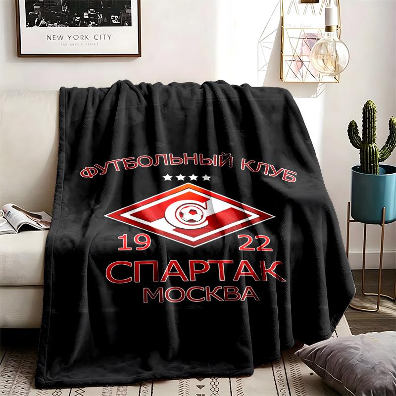 FC Spartak Moscow Theme Personalized Outdoor Flannel Blankets Soft And Suitable For All Seasons Perfect For Sofas Beds And Camping