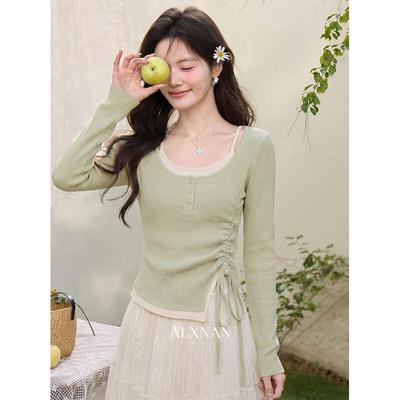 Lu Xiangnan Faux Two-Piece Long-Sleeve T-Shirt