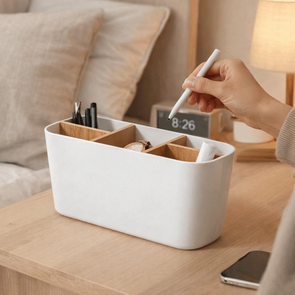Save Space Toothbrush Holder Detachable Makeup Brush Organizer Desktop Storage Box  Bedroom
