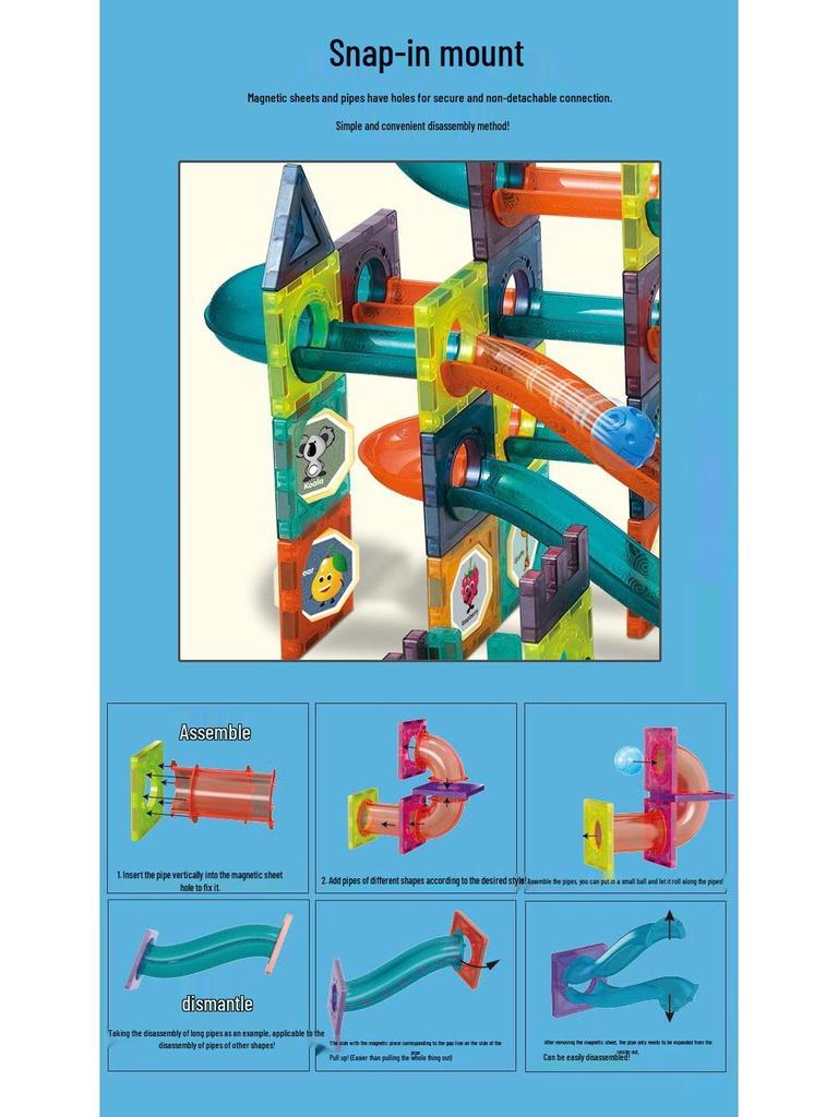 Colorful Roller Ball Building Blocks: Educational Construction Toy for Early Learning