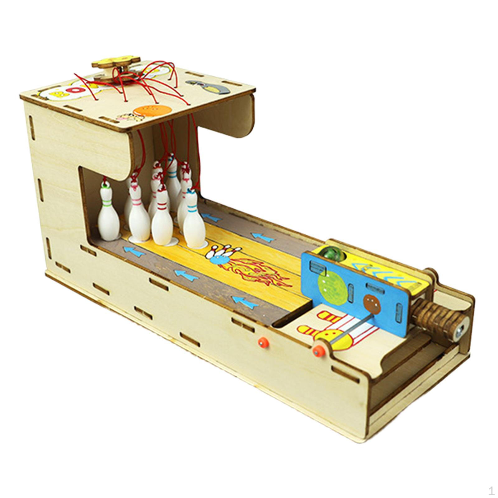 

DIY Bowling Kit Science Experiment Compact Handcraft Materials Pack Education Model Toy Physics