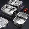 Lunch Box in Acciaio Inossidabile a Scomparti Interni Contenitore Ermetico per Alimenti con Manico Lunch Box da Campeggio per Microonde e Forno