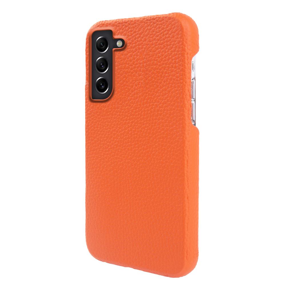 For Samsung Galaxy S21 FE 5G Litchi Texture Magnetic Case Genuine Cow Leather Coated PC Shockproof Phone Cover