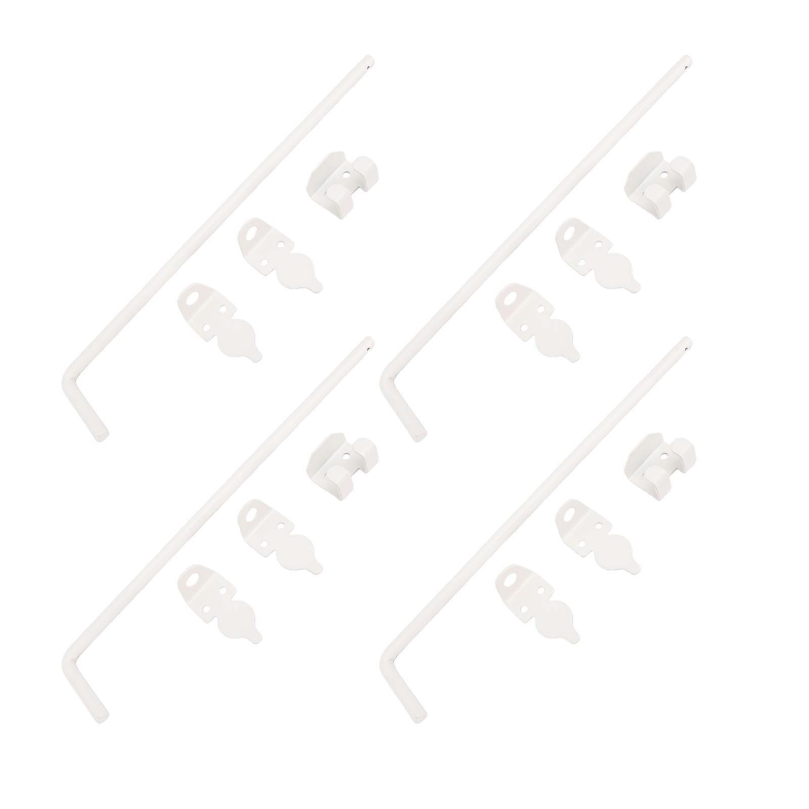 

4 Set Cane Screw Gate Drop Rod 12in Wood Fence Ground Latch Metal Stopper Steel Drop Pin Heavy Duty Hardware