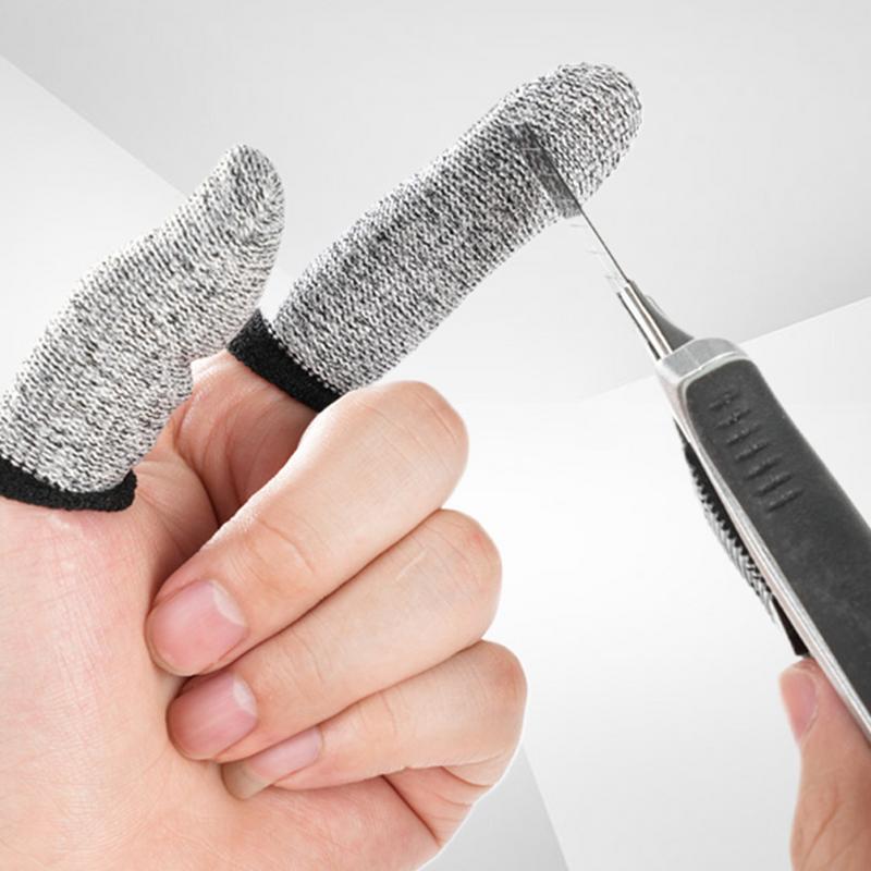 2pcs Cut Resistant Finger Cots Finger Sleeve Protectors Reusable Finger Covers Finger Protection Cots for Sewing Supplies
