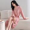 Damen Nachthemd Frühling und Herbst Baumwolle Langarm Bademantel Große Größe Saugfähig Damen Schönheitsstudio Hotel Kimono Yukata