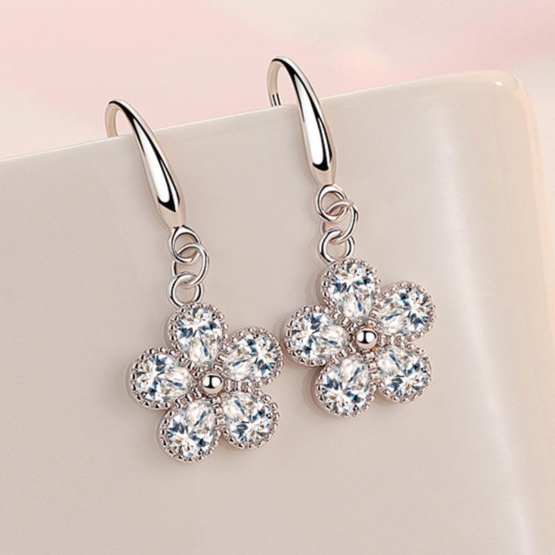 Lindon Kupferlegierung Zirkon Ohrringe Tropfen Ohrringe für Frauen Hochzeit Party Geschenke