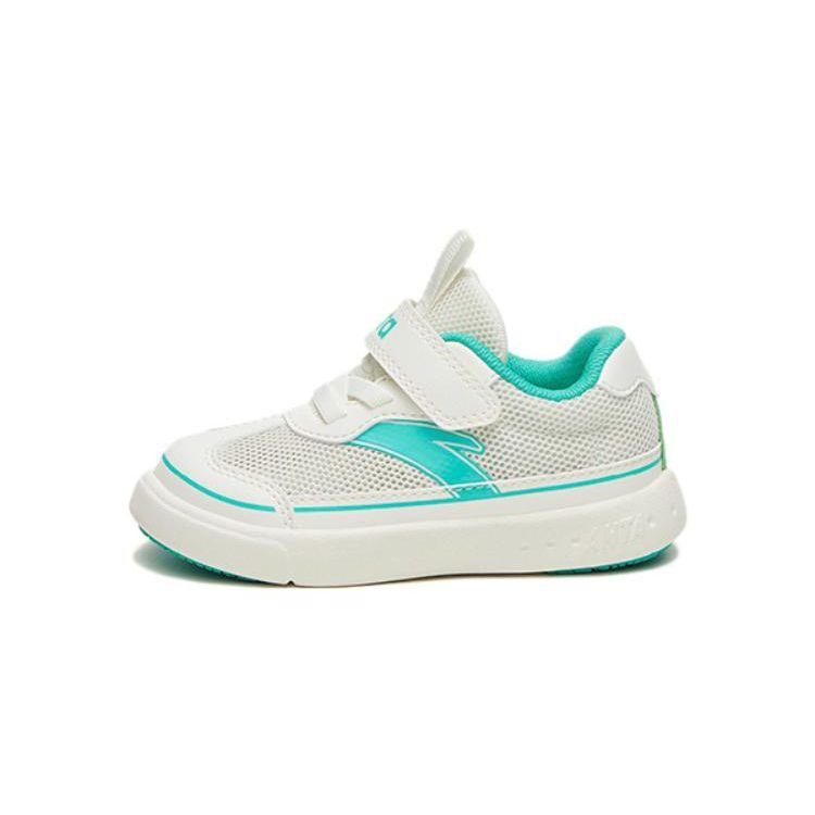 Anta Non-Slip Wear-Resistant Breathable Low-Top Skate Shoes Baby sneaker White Green A312320035-1