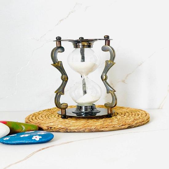 

15.24 см Латунные песочные часы Элегантные песочные часы Акцентный столик, Домашний, Офисный декор Подарок на день рождения, годовщину, свадьбу