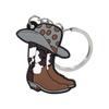1PCS PVC Cute Keychain New Arrival Cowboy Boots  Custom Key Chain Anime Accessories Handbag Pendant Kids Toys Keyholder