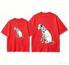 Gefleckter Hund Geschenk T-Shirt Herren Damen Harajuku Oversized Unisex Kurzarm Streetwear hohe Qualität Paare heißes Produkt Bequem