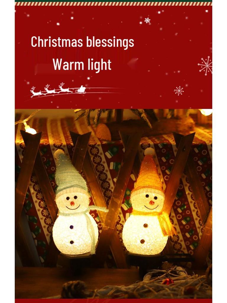 Wasserdichte Schneemann Solar Weihnachts Lichterketten zur Garten- und Rasendekoration