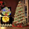 Christmas Ribbon Fairy Light Christmas Decoration DIY Bows String Light Ornaments For Home Xmas tree Decor New Year
