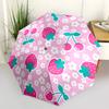 1pc Strawberry Cherry Floral Pattern Umbrella with Plastic Handle,Compact & Stylish,Cartoon Pattern,Outdoor UmbrellaPT352