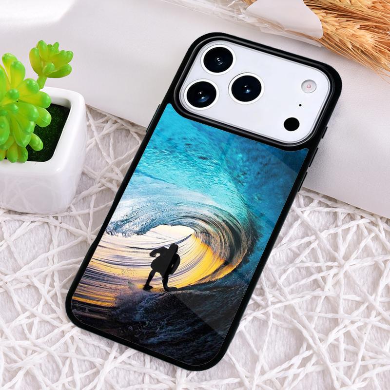 Surfing Wave Shockproof Phone Case for iPhone 17 Air 16e 15 11 12 14 13 Pro Max Cover Coque