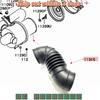Air Filter To Throttle Hose For Mitsubishi L200 K34T 1986-2001 MD106179