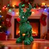 Red-Nosed Reindeer Figurine Articulated Christmas Reindeer Ornament Collectible Reindeer with Flexible Joints Festive Centerpiece Holiday Gift