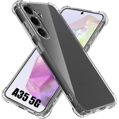 Protective Case - BOOLING - for Samsung Galaxy A35 5G - Shockproof Silicone - Transparent - Slim