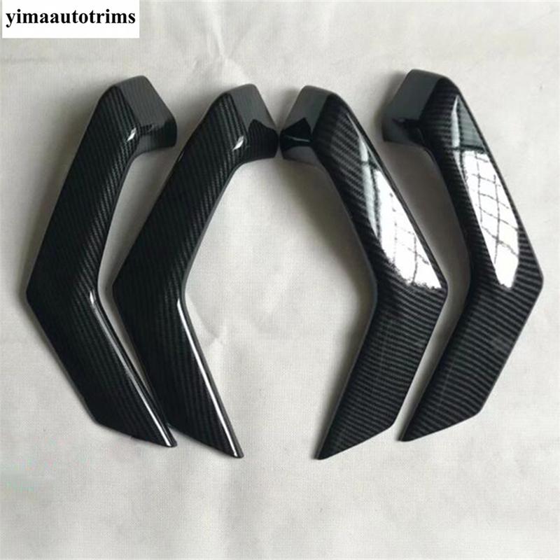 Car Inner Door Armrest Handle Molding Strip Cover Trim Carbon Fiber Interior Accessories For Volkswagen T-Roc T Roc 2018 - 2025