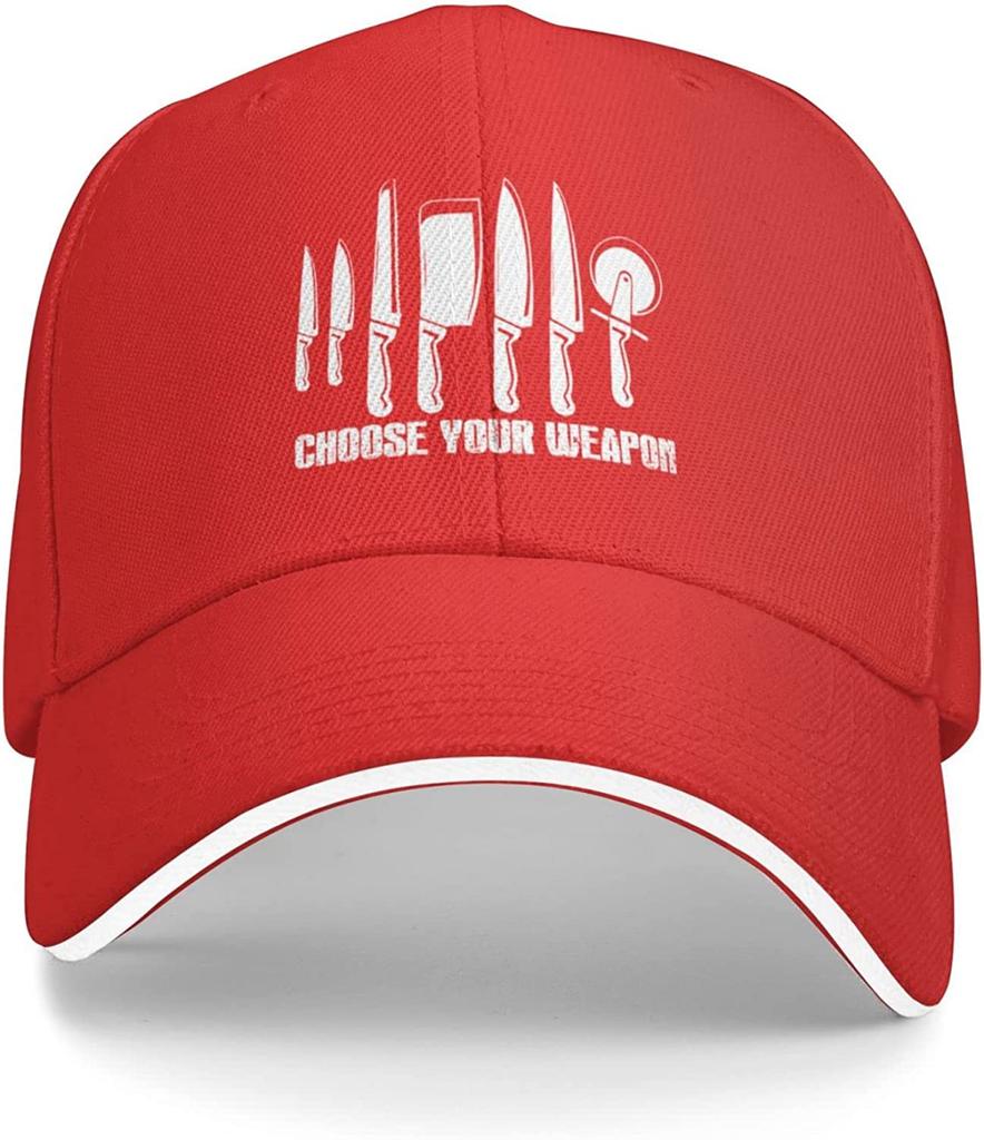 Chef Drunk Chef Provocativ Choose Your Weapon Baseball Cap Unisex Women Adjustable Trucker Hat Dad Hat