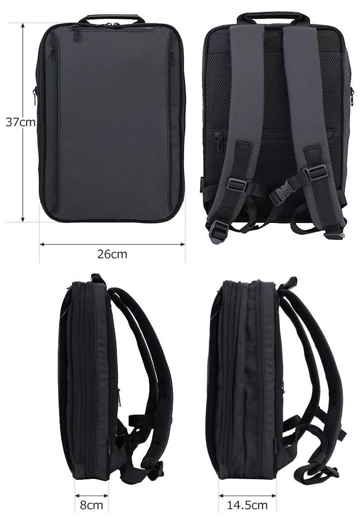 HARVEST Moustache on Time Slim Expandable Business Backpack JNO-2820 (Gray)