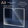 Miaojiayi A4 Double-Layer Horizontal Acrylic Sign Holder (5 Pack)