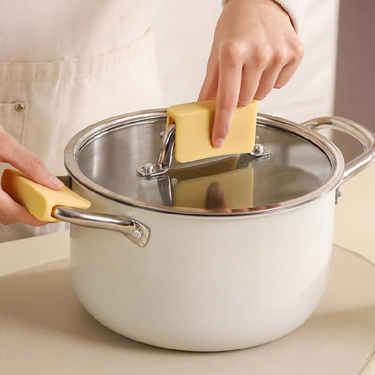 High Heat Resistant Silicone Handle Cover for Pots and Pan Nonslip Secures Grip Handle Sleeve Cooking Supplies