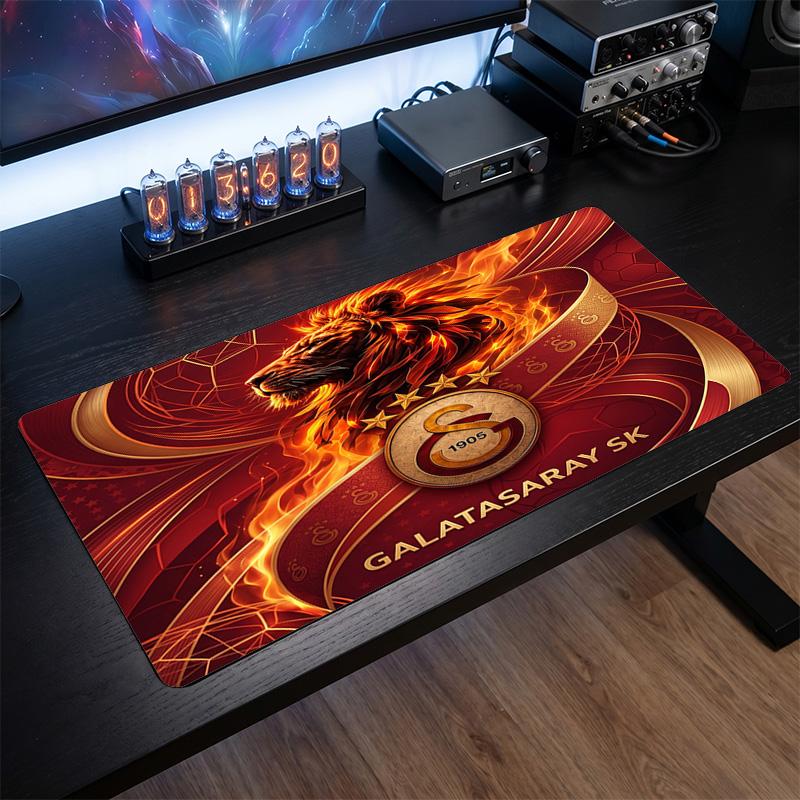 Tappetino per Mouse con Motivo a Tema Galatasaray FC, Tappetino da Scrivania XXL per Gaming con Logo Calcistico, Tappetino Antiscivolo per Mouse del Computer