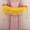 Three Layers Bellydance Waist Chain Gold Color Coins Hip Scarf Wrap  Female Accessories