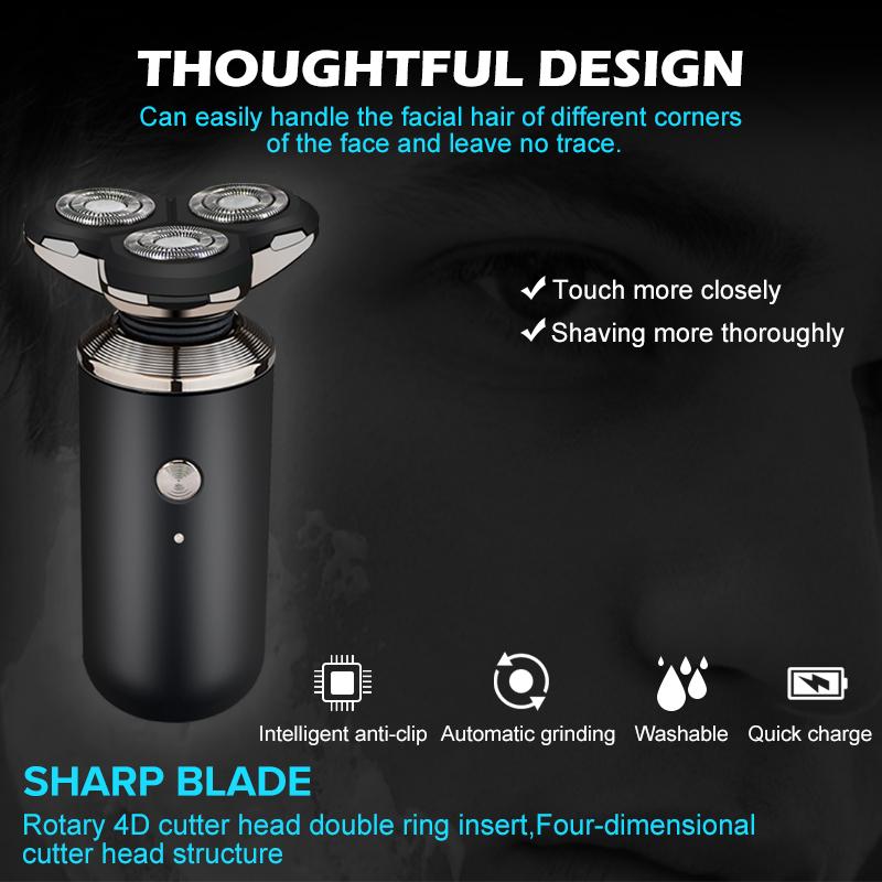 Shaver Enchen BlackStone 4D Electric Shaver Men Washable Type-C USB Rechargeable Shaving Beard Machine