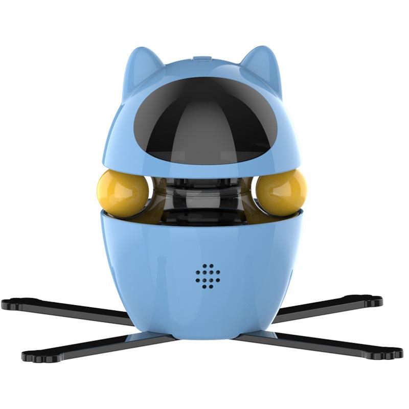 

Игрушки для кошек, электрическая игрушка для дома с мячом и пером, автоматическая погоня, игрушка для упражнений, перезаряжаемая через USB, умная интерактивная игрушка для кошек синий