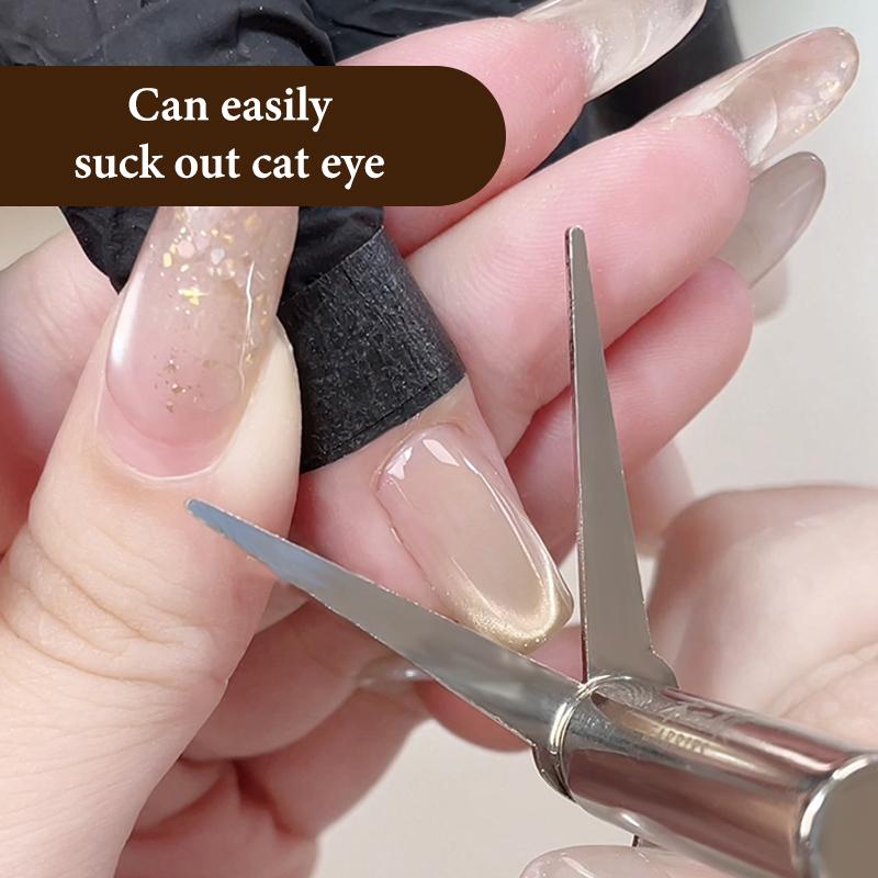 Professional Dual Ended French Cat Eye Magnet Nail Art Tool For Diy Gel Polish To Create V Shape Crescent Line Manicure
