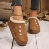 Women's Lazy Snowfield Boots Women's Winter New Fashion Baotou Fleece Warm Slippers Cotton Shoes