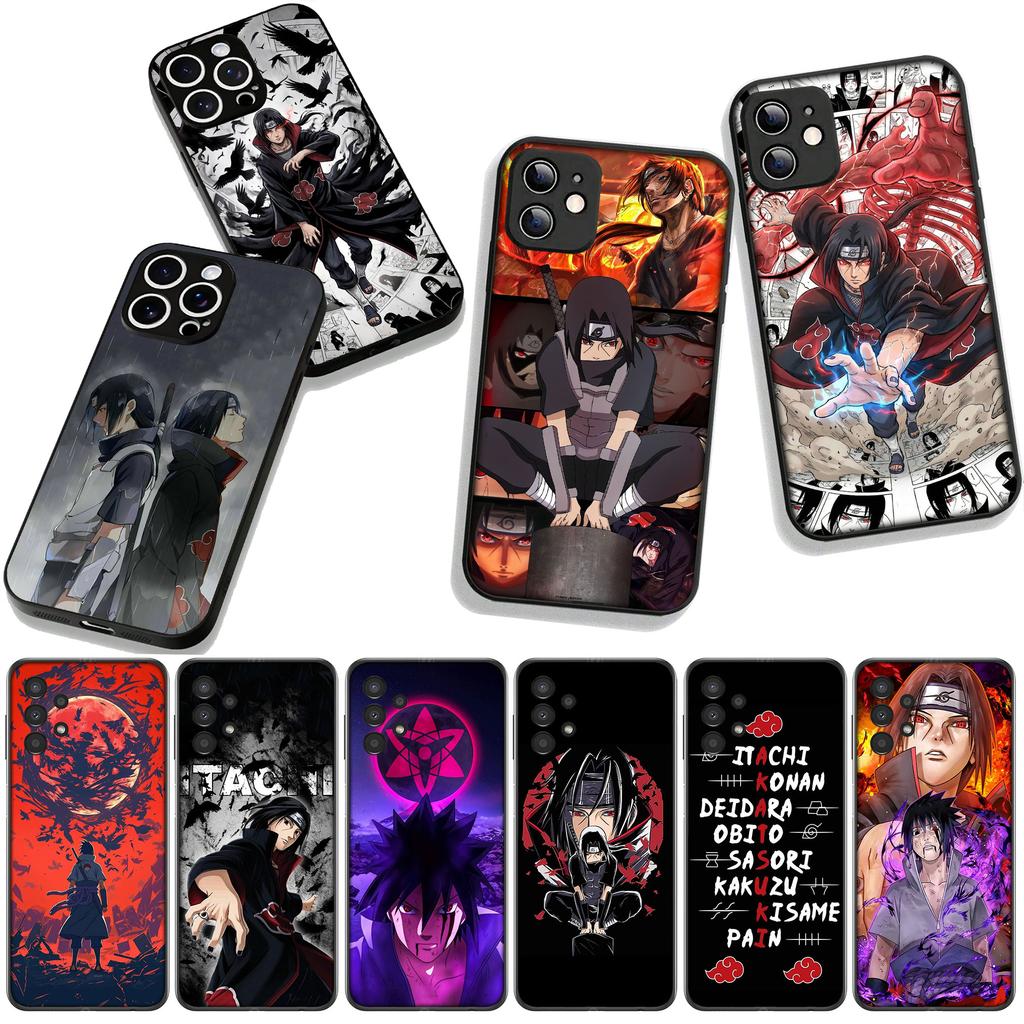 for Motorola Moto G54 G05 G24 G55 G75 G85 G15 G86 Power Edge 50 30 Fusion neo Pro Case Akatsuki Itachi Uchiha Sasuke Narutos