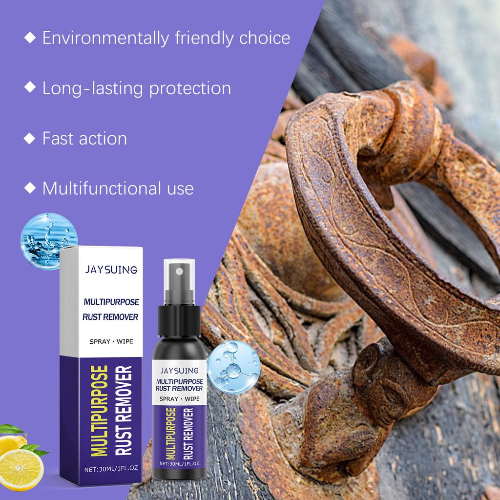 Super Strong Rust Removal Spray and Car Polishing Protector Two-Piece Set, Does Not Damage Metal Surface,30ml+100ml
