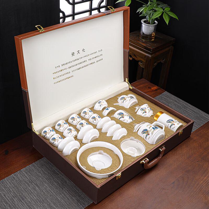 Lilang Mutton Fat Jade Porcelain Gongfu Tea Set