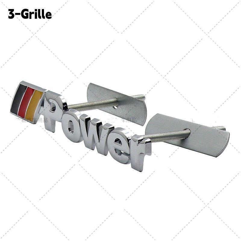 Car Styling Tricolor Power 3D Metal Sticker Front Grill and Trunk Fender Emblem Badge Decal for 1 3 4 5 6 7 Series X1 X3 X4 X5 X6