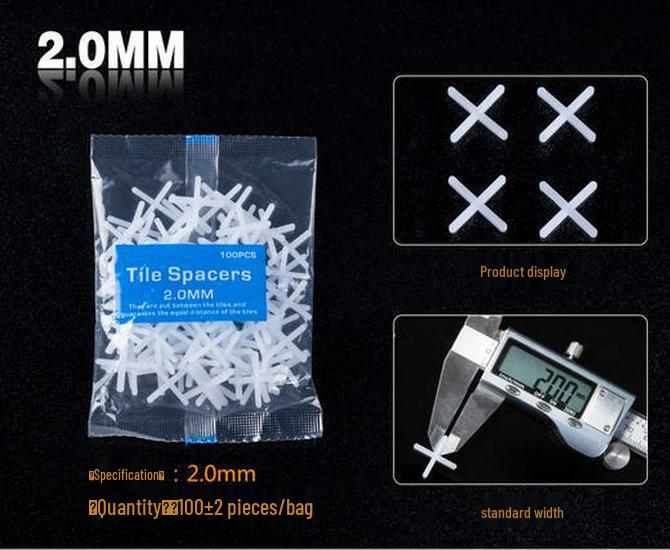 2.0MM Cross Tile Spacer & Adhesive Granules for Floor Positioning & Grout