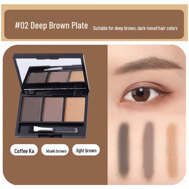 Three-Color 3D Waterproof Eyebrow Powder: Smudge-Proof, Long-Lasting, Beginner-Friendly
