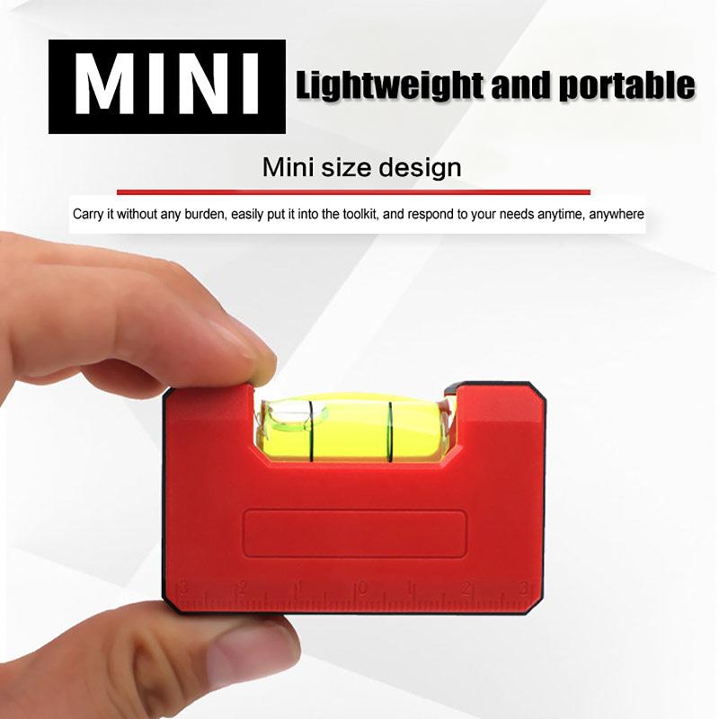 Mini Pocket Level Magnetic Horizontal Leveler Woodworking Portable Bubbles Ruler Level Inspection Tools