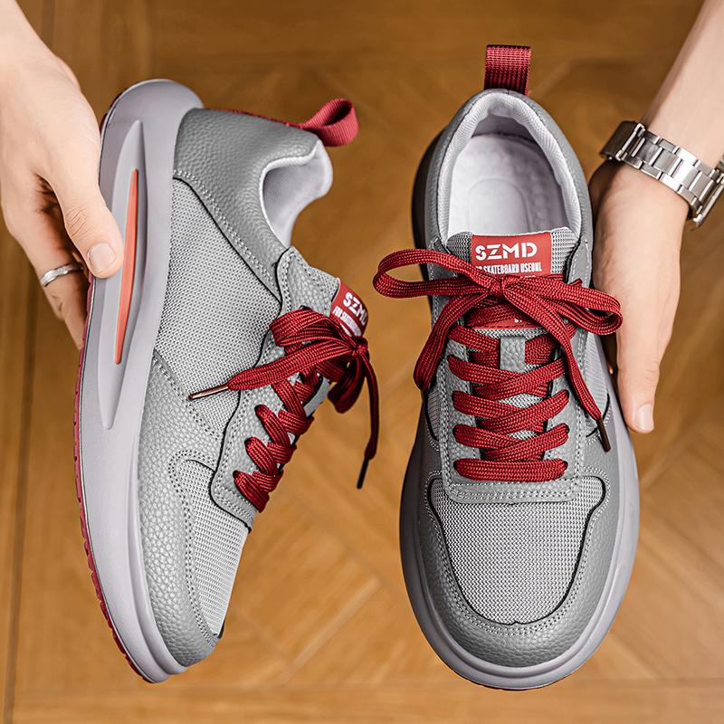 New Fashion Men 's Four Seasons Comfortable Thick Sole Shoes Students BoysTrending Soft Sole Breathable Casual Running Sneakers